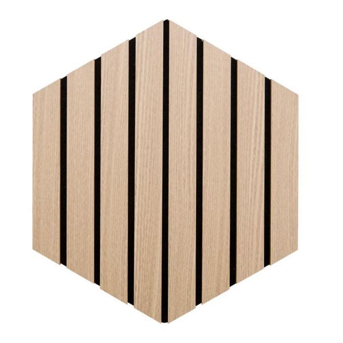 ATMOSPHERA Lot de 3 Panneaux Déco Hexagonal  Colva  30x26cm Naturel