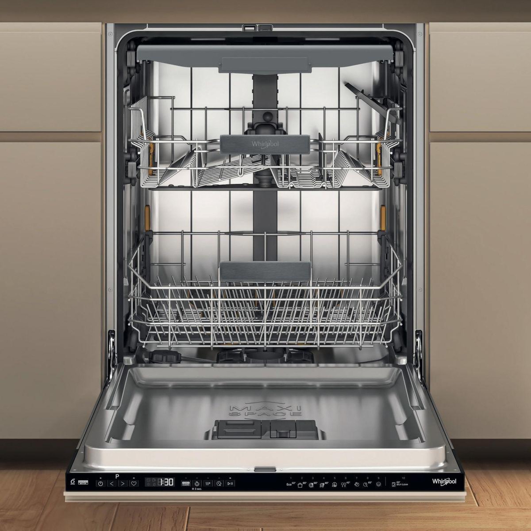 Voir la diapositive 2 : Whirlpool Lave vaisselle encastrable wh6ib16am6t0 maxispace