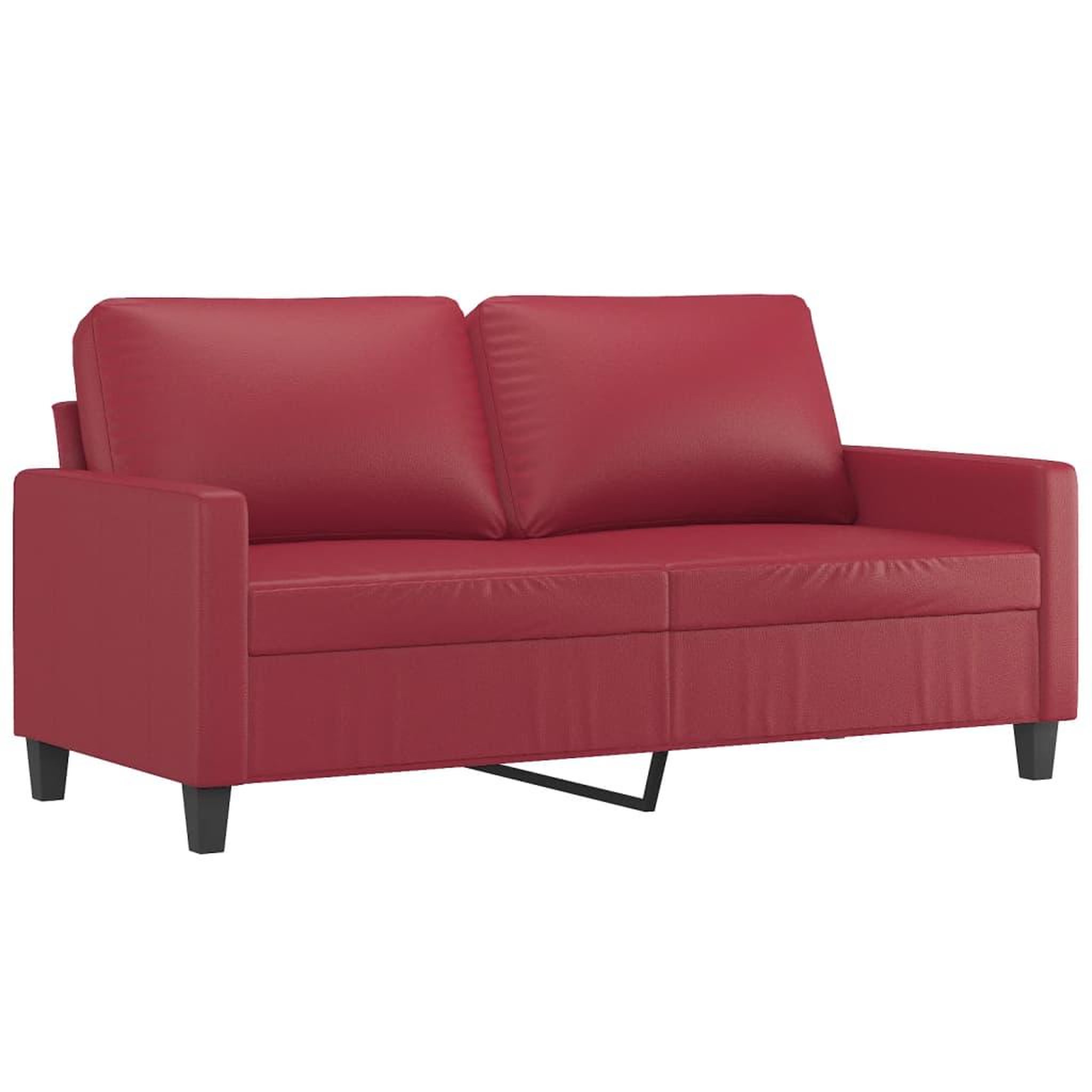 Voir la diapositive 4 : VIDAXL Ensemble de canapes 2 pcs et coussins Rouge bordeaux Similicuir