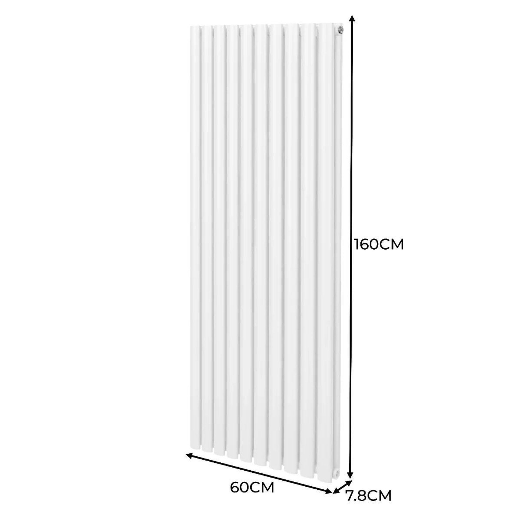 Voir la diapositive 5 : MONSTERSHOP Radiateur à colonnes ovales & robinet, 2 panneaux - 1600 x 600 mm