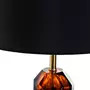 MARKET24 Lampe de bureau DKD Home Decor Métal Tissu Verre Chic (35 x 35 x 70 cm)