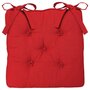 ATMOSPHERA Galette de chaise 5 Boutons - 40 x 40 cm - Rouge