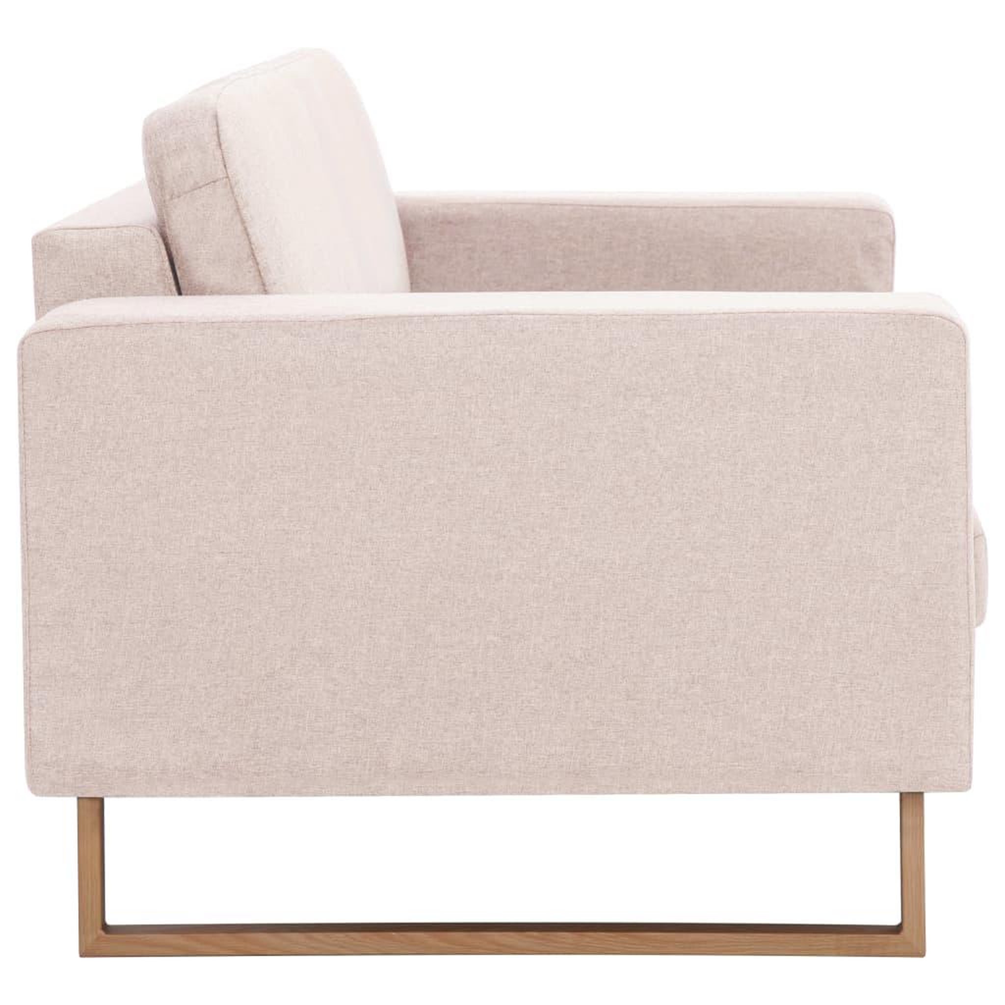 Voir la diapositive 5 : VIDAXL Canape a 3 places Tissu Creme
