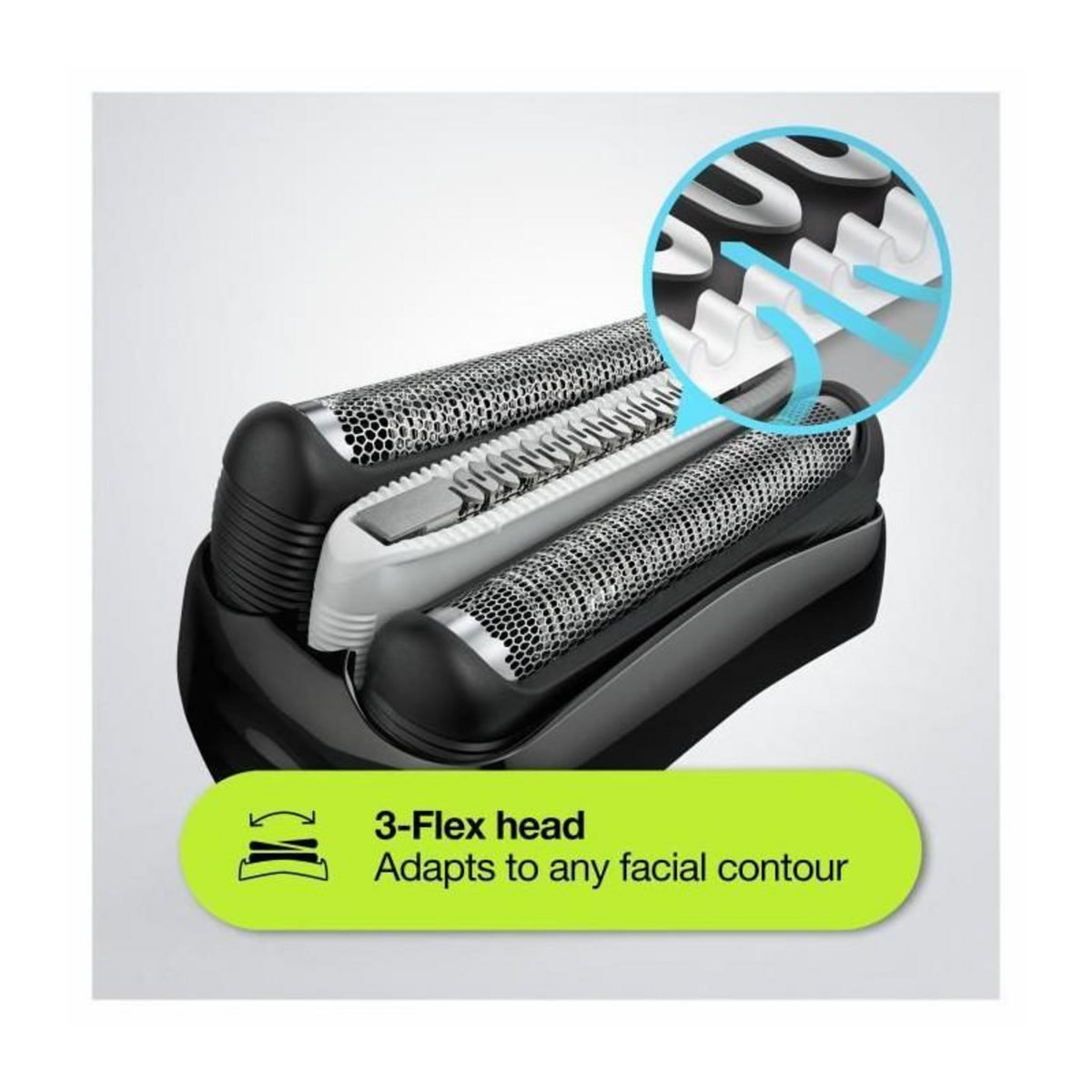 BRAUN Rasoir électrique barbe homme - BRAUN - Series 3 Shave & Style 3010BT - Technologie Wet & Dry - Noir / Bleu