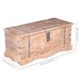 Voir la diapositive 5 : VIDAXL Coffre de rangement Bois d'Acacia