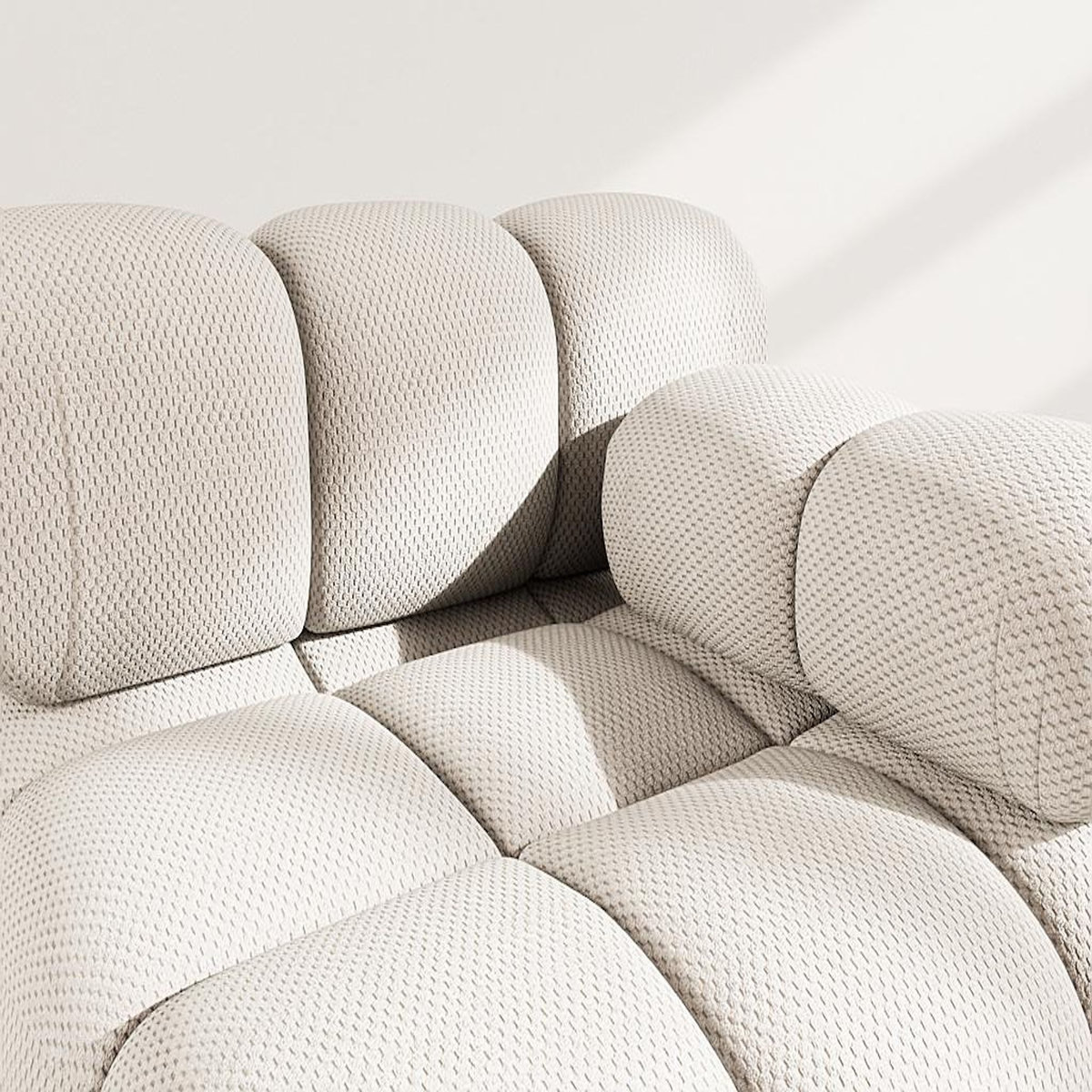 LISA DESIGN Ruby - module d'assise droit en velours texturé