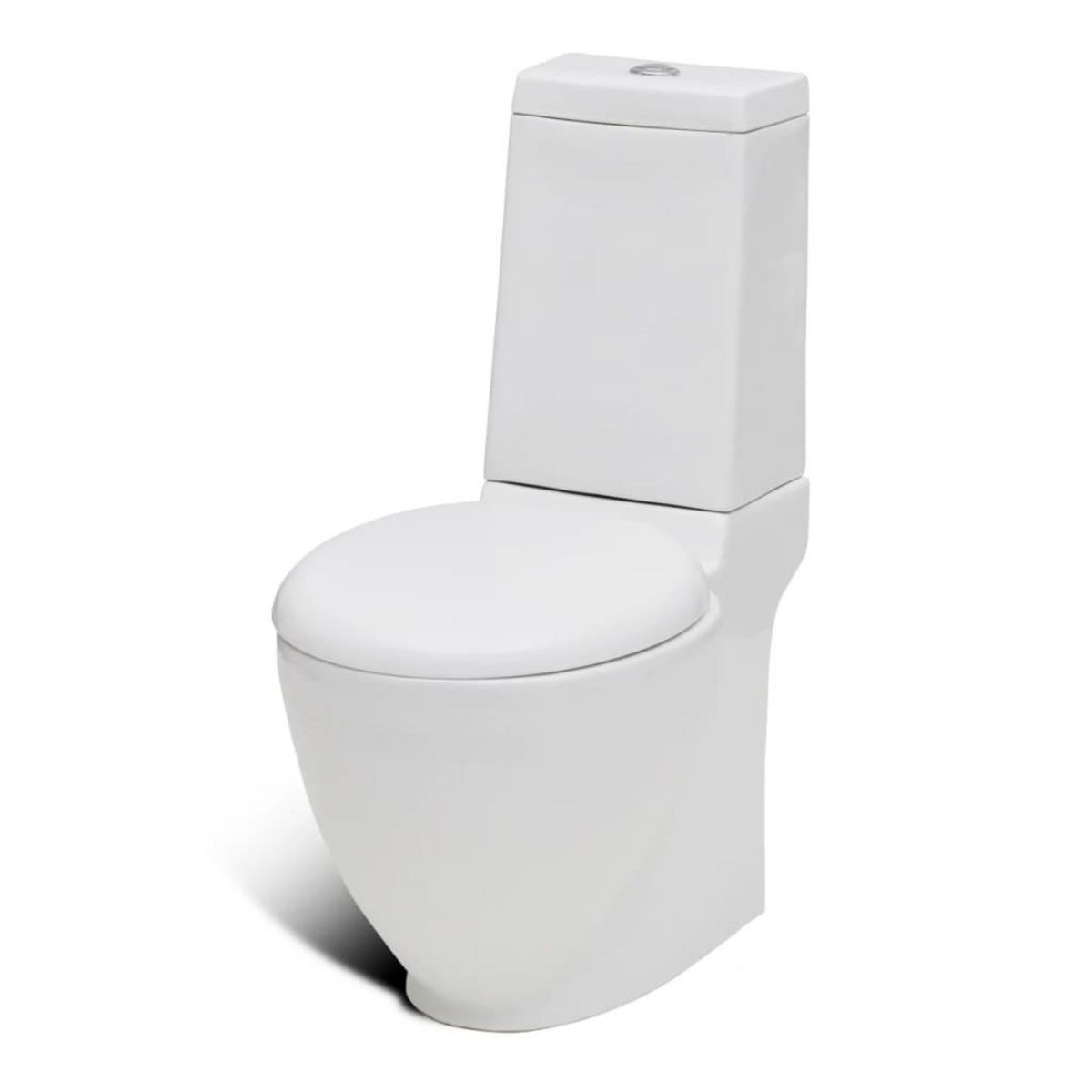 VIDAXL Ensemble de toilette et bidet sur pied blanc ceramique