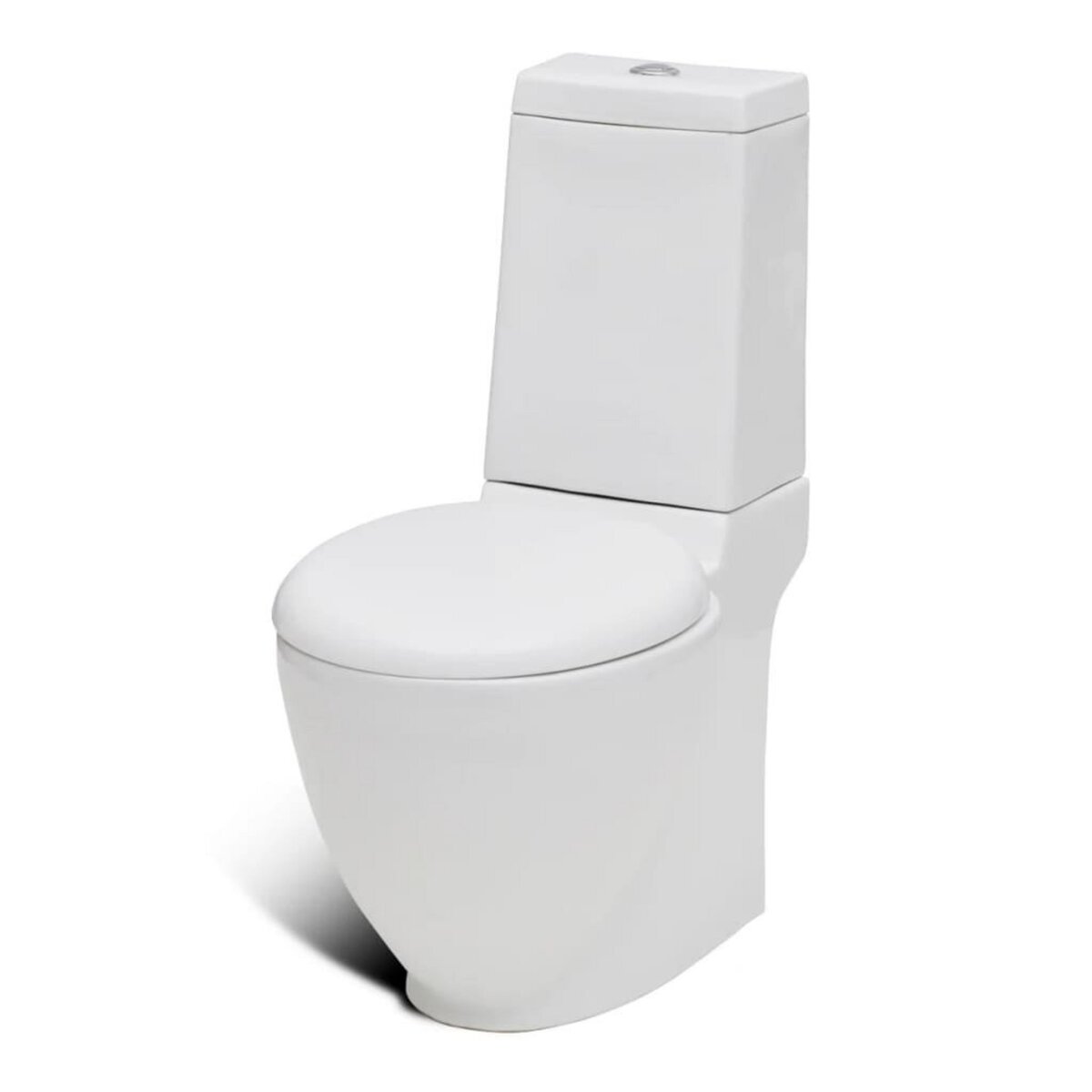 VIDAXL Ensemble de toilette et bidet sur pied blanc ceramique