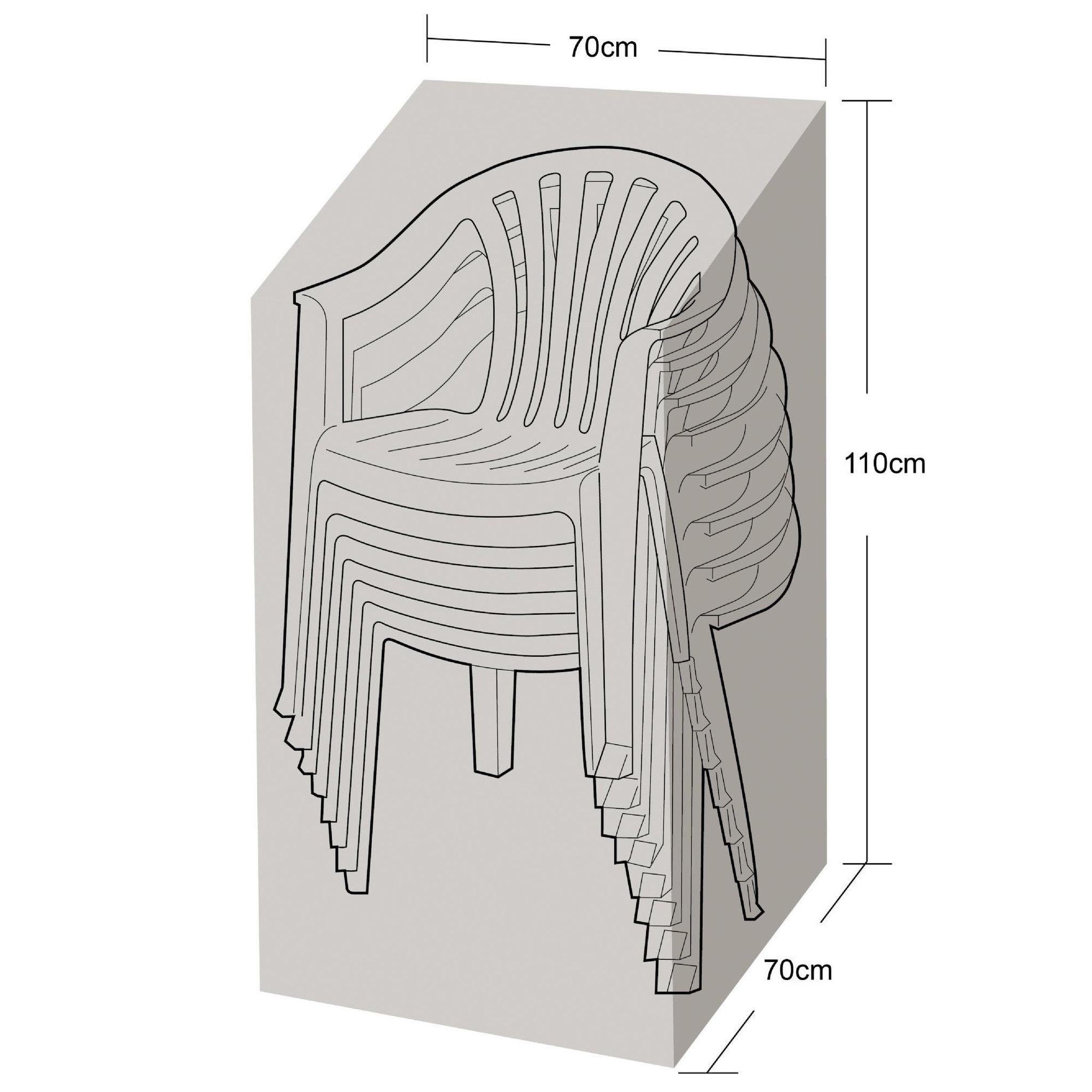 WERKAPRO Housse de chaise  70x70x110cm  werka pro