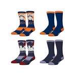 FREEGUN Lot de 4 paires de chaussettes enfant Naruto Shippuden. Coloris disponibles : Bleu