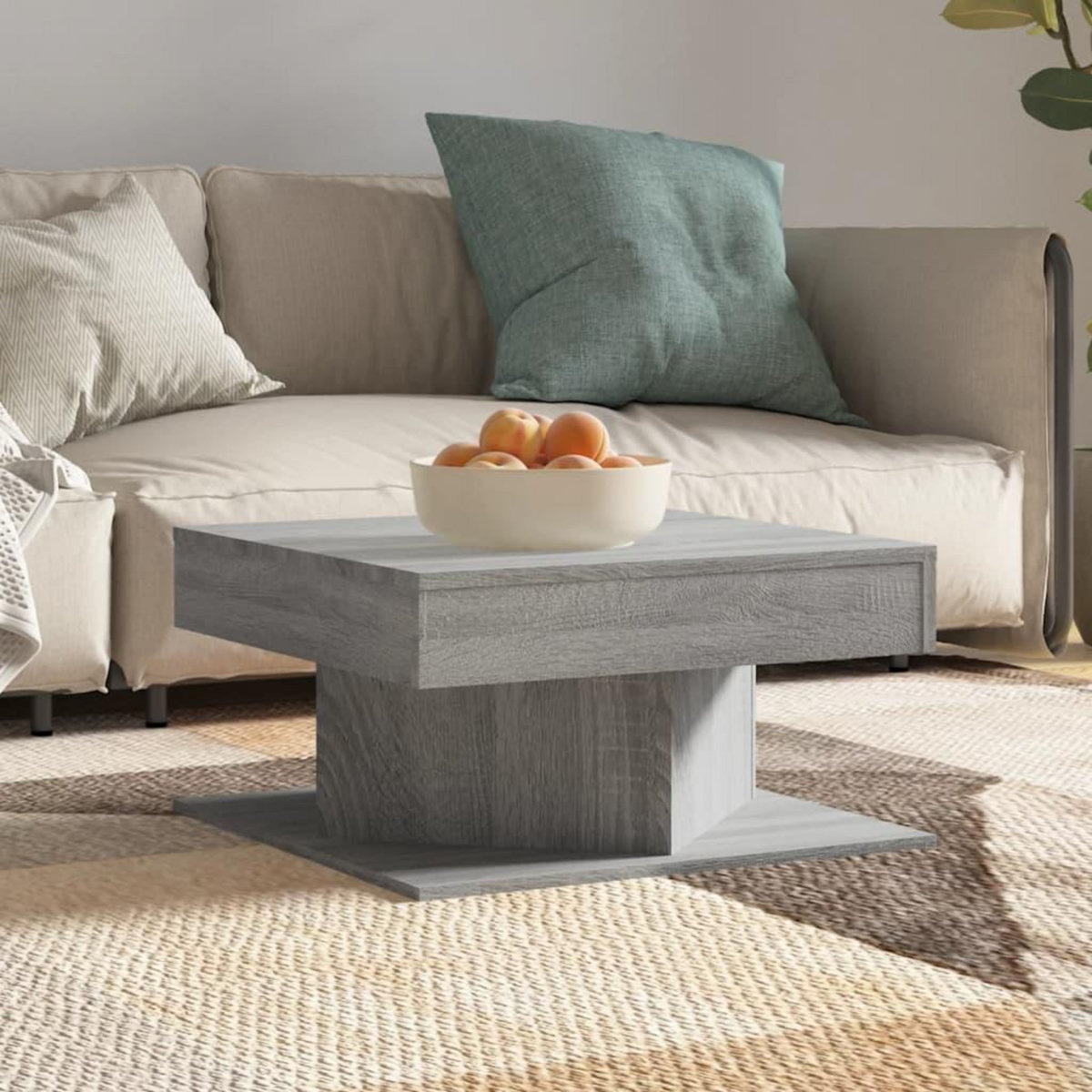 VIDAXL Table basse Sonoma gris 57x57x30 cm Bois d'ingenierie