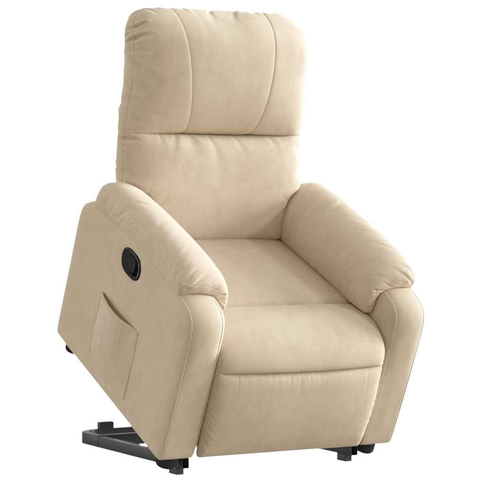Voir la diapositive 3 : VIDAXL Fauteuil inclinable creme tissu microfibre