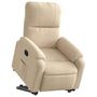 Voir la diapositive 3 : VIDAXL Fauteuil inclinable creme tissu microfibre