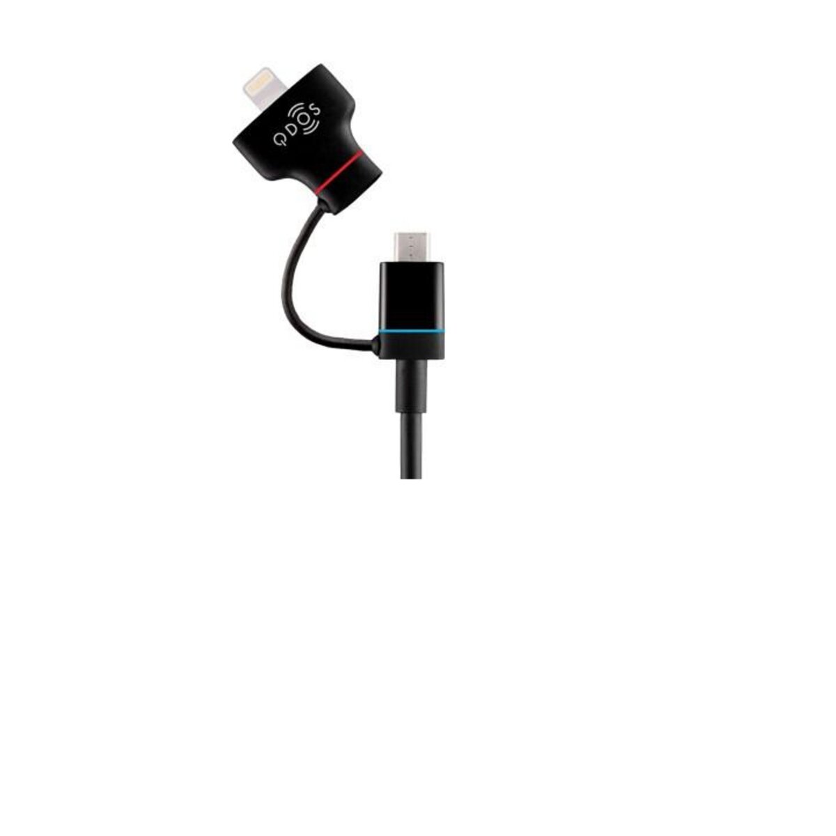 QDOS Câble Micro USB IPH5/5S/5C Noir