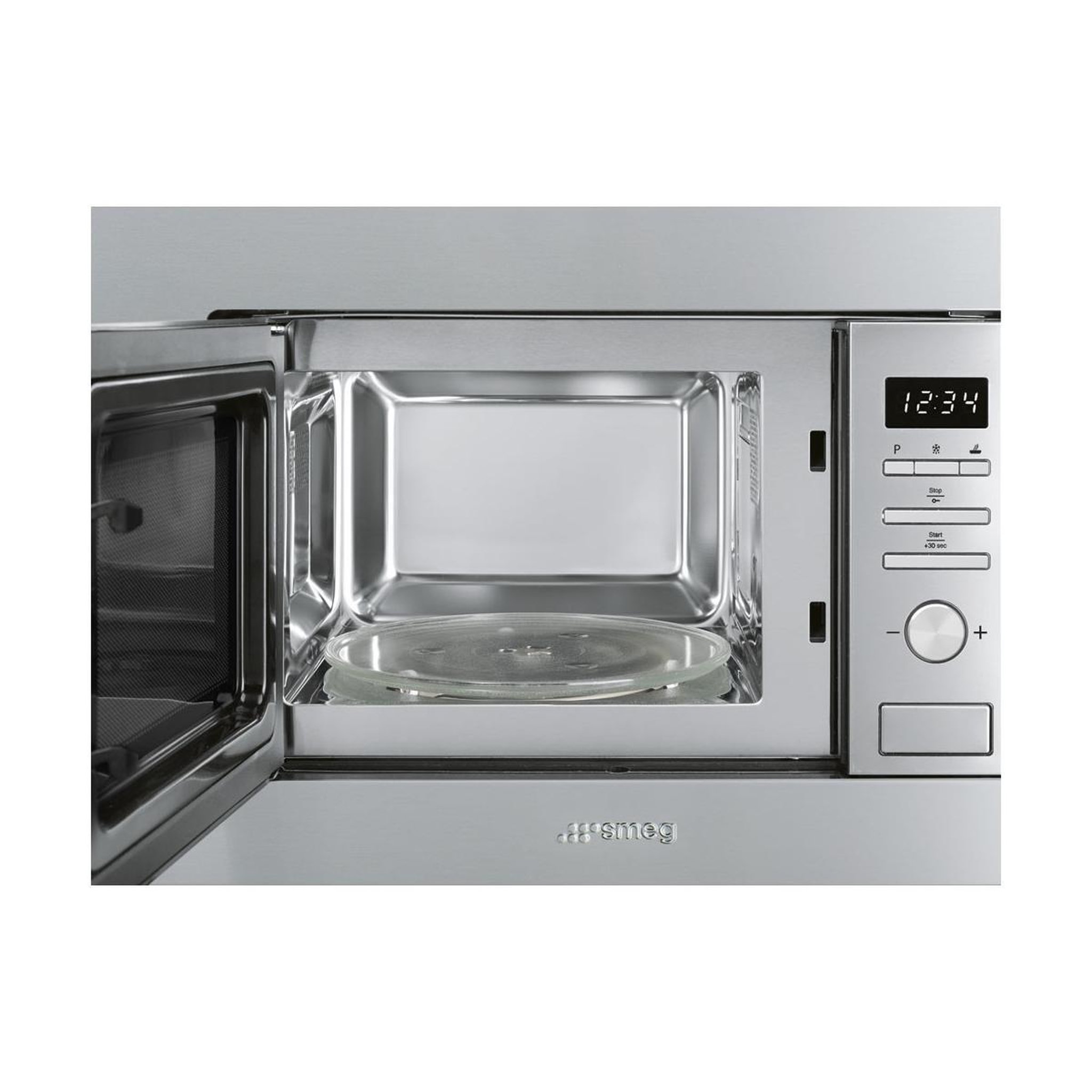 Voir la diapositive 3 : SMEG Four à micro-ondes encastrable avec gril Smeg FMI017X 20 L 800 W Acier inoxydable