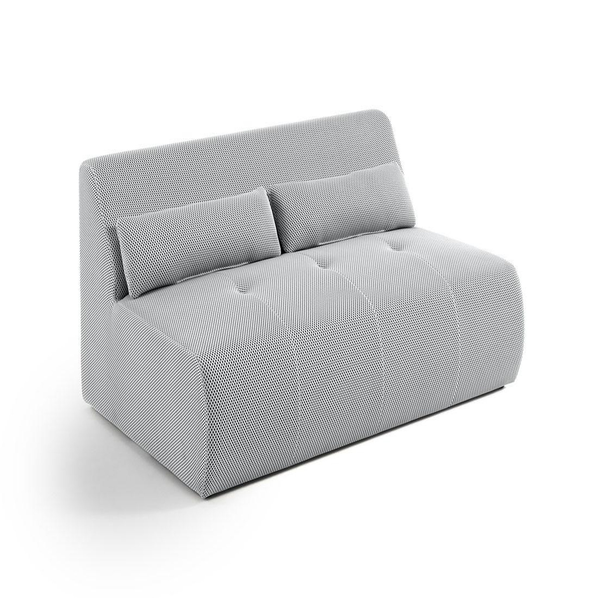 Voir la diapositive 2 : LISA DESIGN Onyx - canapé droit 2 places - en tissu mailles 3d