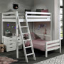 Voir la diapositive 1 : Paris Prix Pack - Lit Mezzanine Enfant, Lit Simple & Commode  Pino II  Blanc