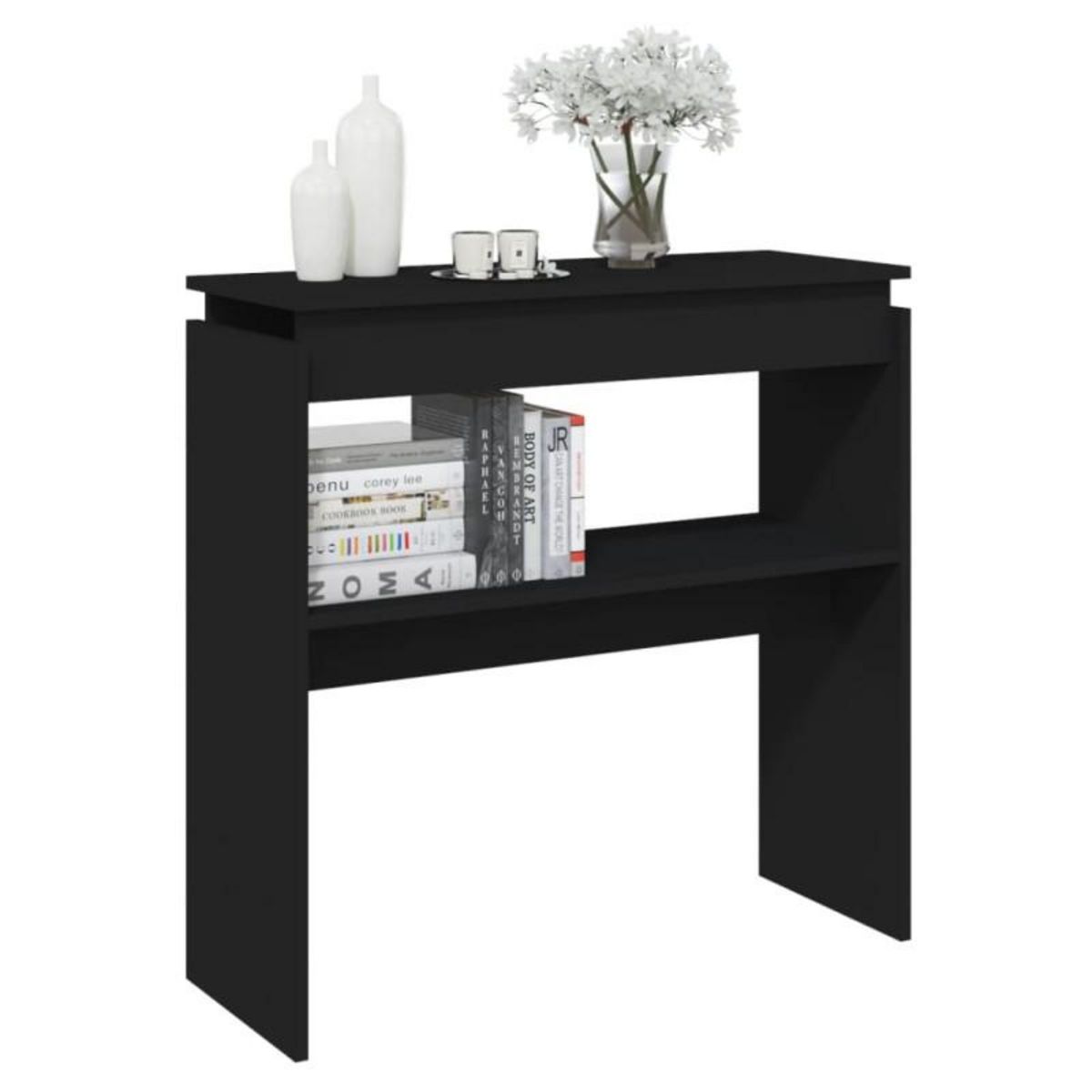 VIDAXL Table console Noir 80x30x80 cm Aggloméré