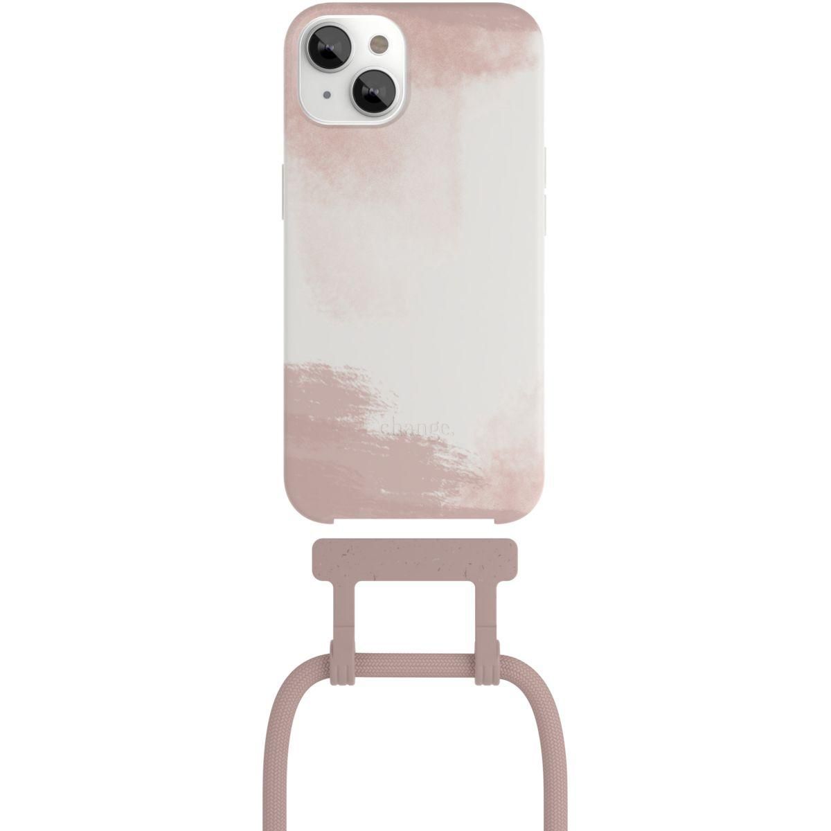 WOODCESSORIES Coque avec cordon iPhone 13 mini Tour de cou rouge