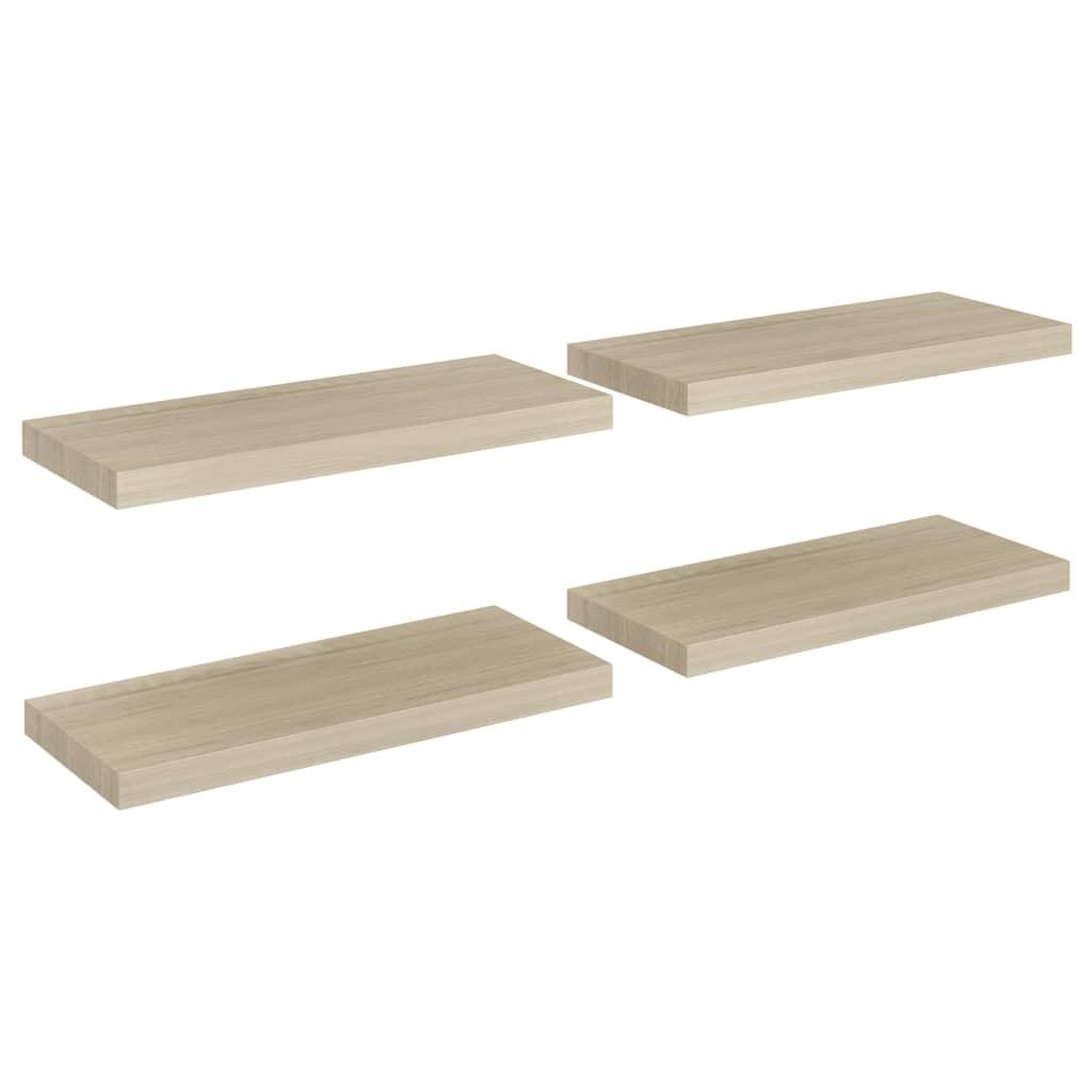 Voir la diapositive 2 : VIDAXL Etageres murales flottantes 4 pcs chene 60x23,5x3,8 cm MDF