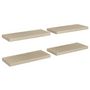 Voir la diapositive 2 : VIDAXL Etageres murales flottantes 4 pcs chene 60x23,5x3,8 cm MDF