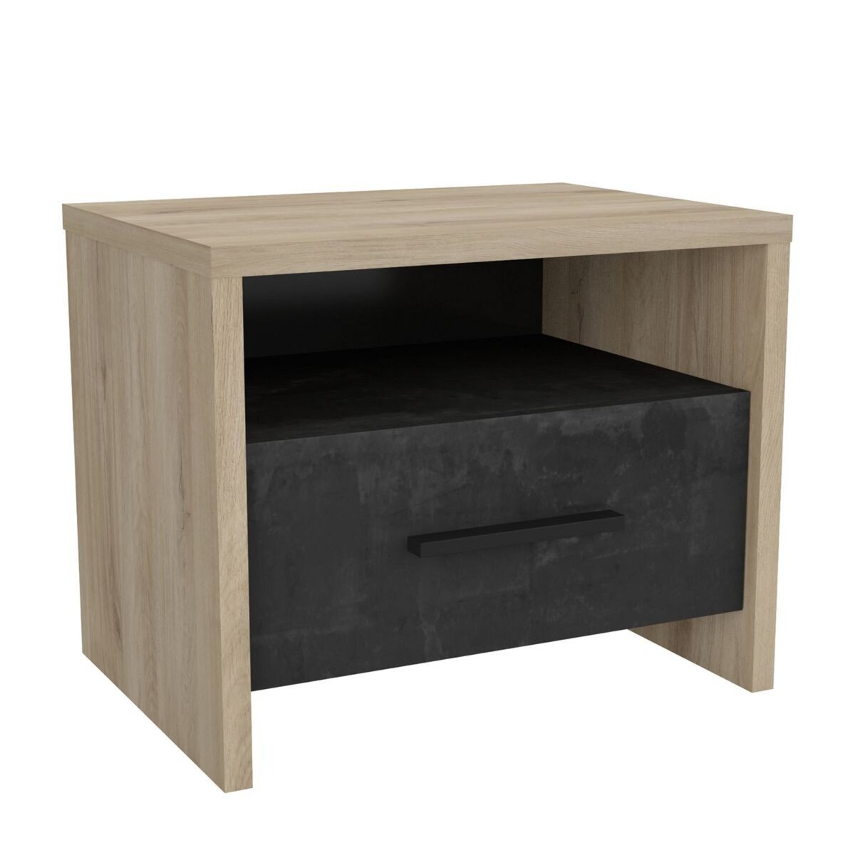 Chevet 1 tiroir 1 niche L49,6 x P36,3 x H40 cm KANSAS