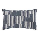 ATMOSPHERA Coussin Déco en Jacquard Chenillé  Calix  30x50cm Bleu Encre