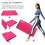 Voir la diapositive 5 : HOMCOM Tapis de sol gymnastique Fitness pliable portable rembourrage mousse 5 cm grand confort revêtement synthétique dim. 2,93L m x 1,15l m rose