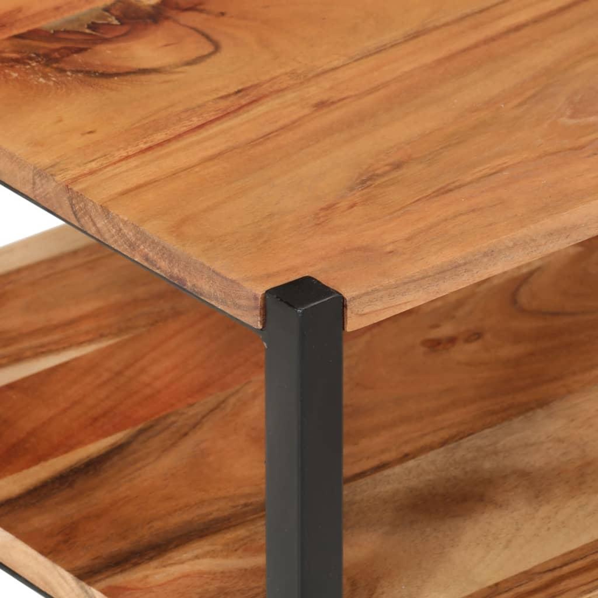 Voir la diapositive 3 : VIDAXL Table d'appoint 35x35x45 cm bois massif d'acacia et fer