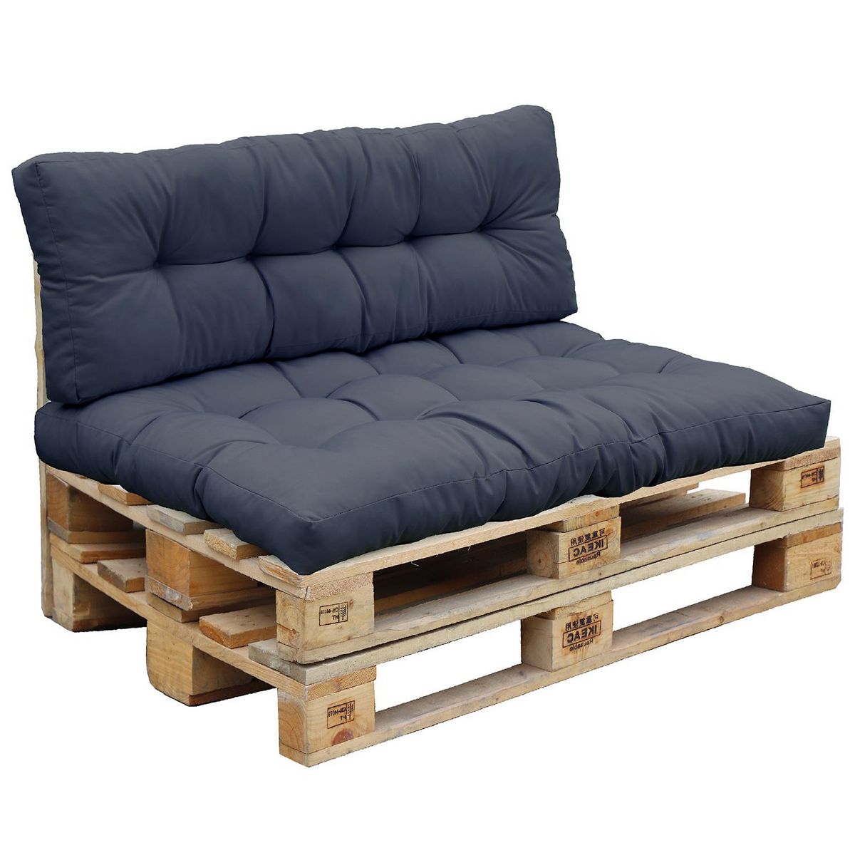 RED DECO Set 2 coussins d'extérieur gris anthracite - riouga