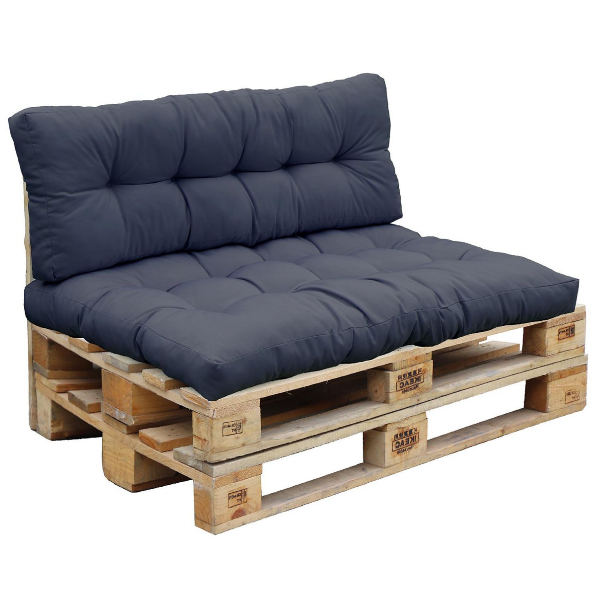 RED DECO Set 2 coussins d'extérieur gris anthracite - riouga