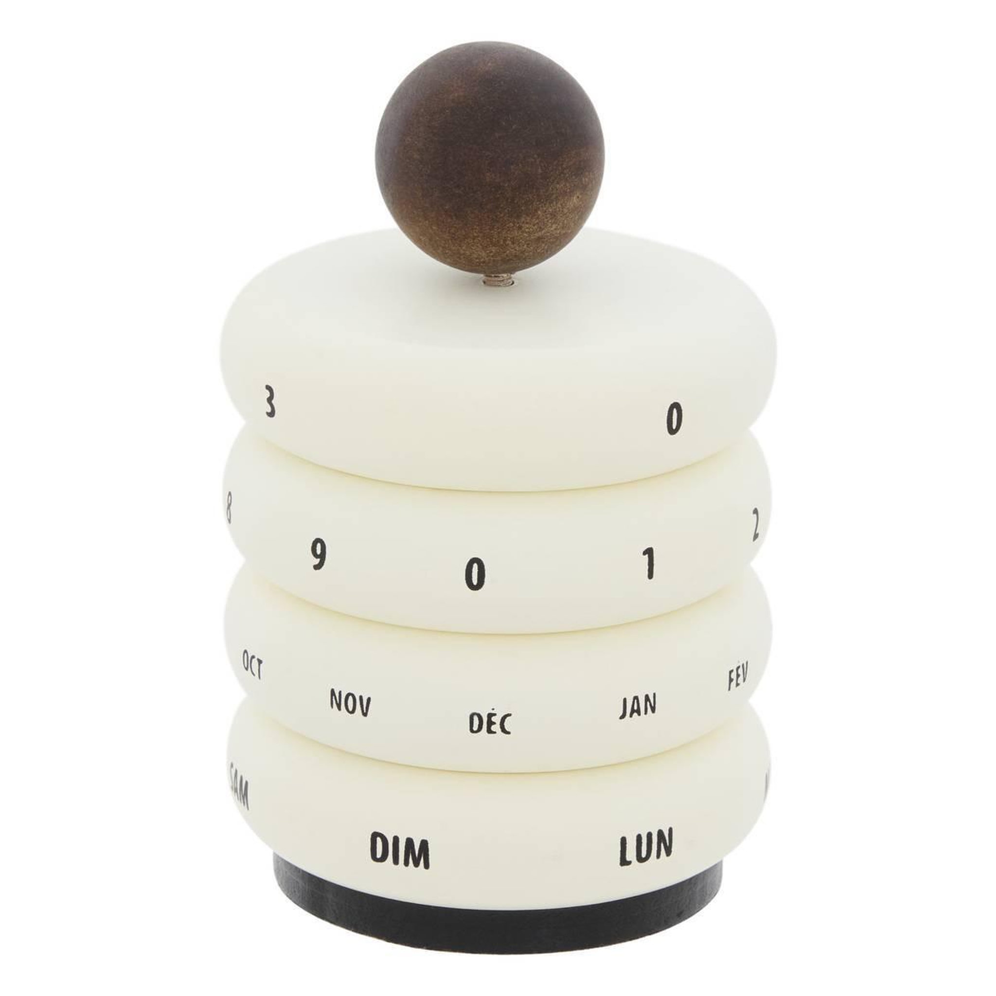 ATMOSPHERA Calendrier Perpétuel Déco  Homy  14cm Blanc