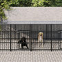 Voir la diapositive 1 : VIDAXL Chenil d'exterieur avec toit pour chiens Acier 11,26 m²