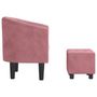 Voir la diapositive 4 : VIDAXL Fauteuil avec repose pied rose velours