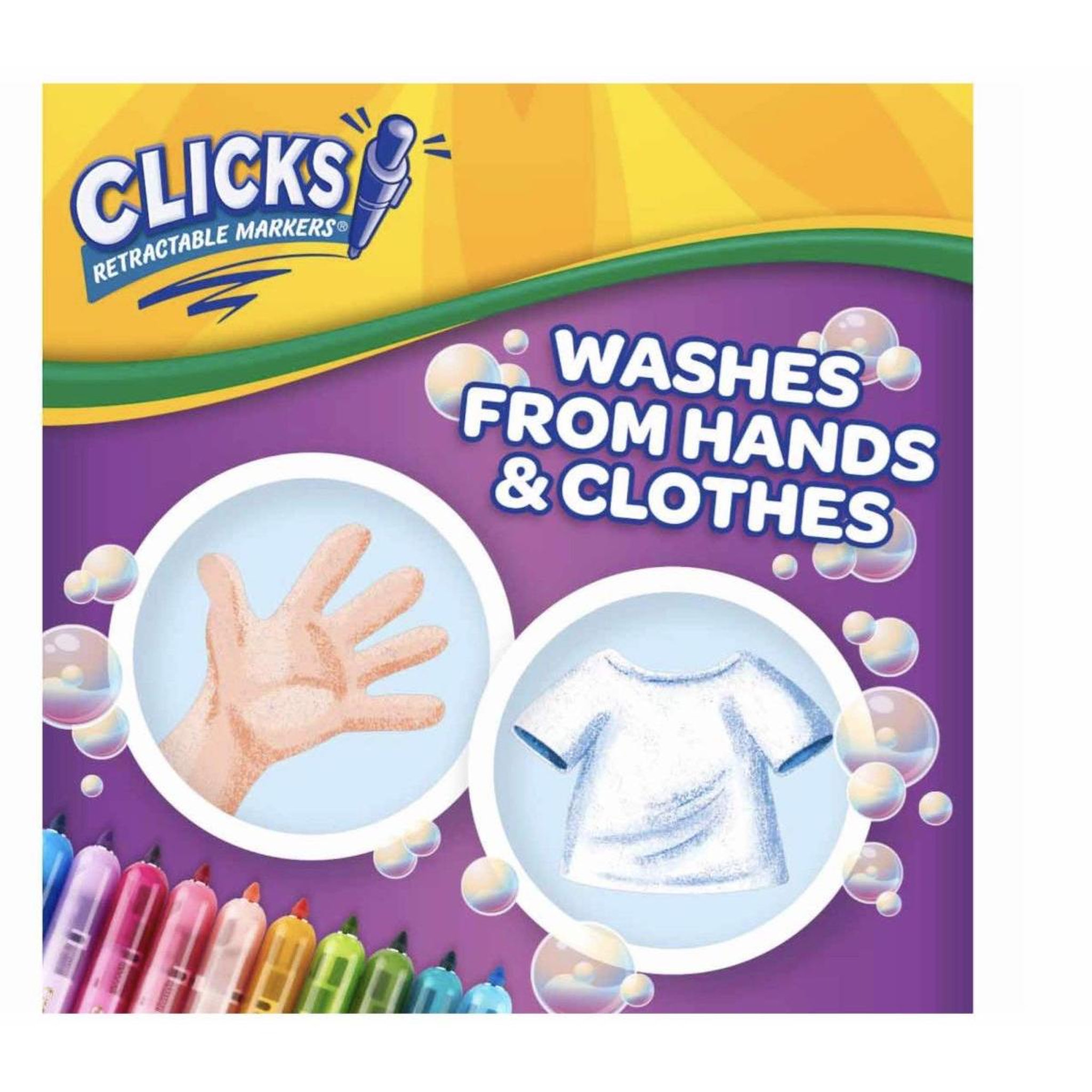 Voir la diapositive 2 : Crayola Marqueurs Clicks retractables Pastel - 10 pcs
