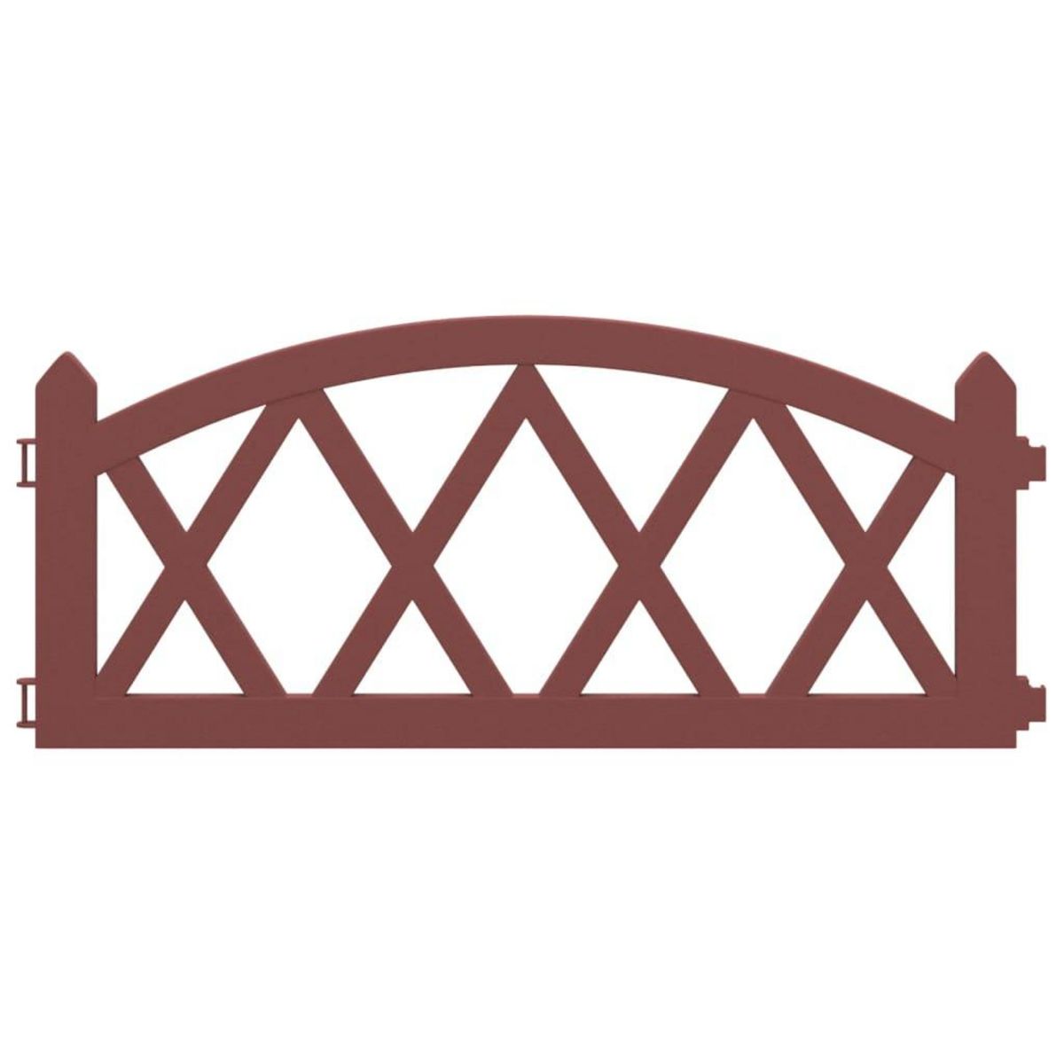 VIDAXL Bordures de pelouse 17 pcs Rouge 10 m PP