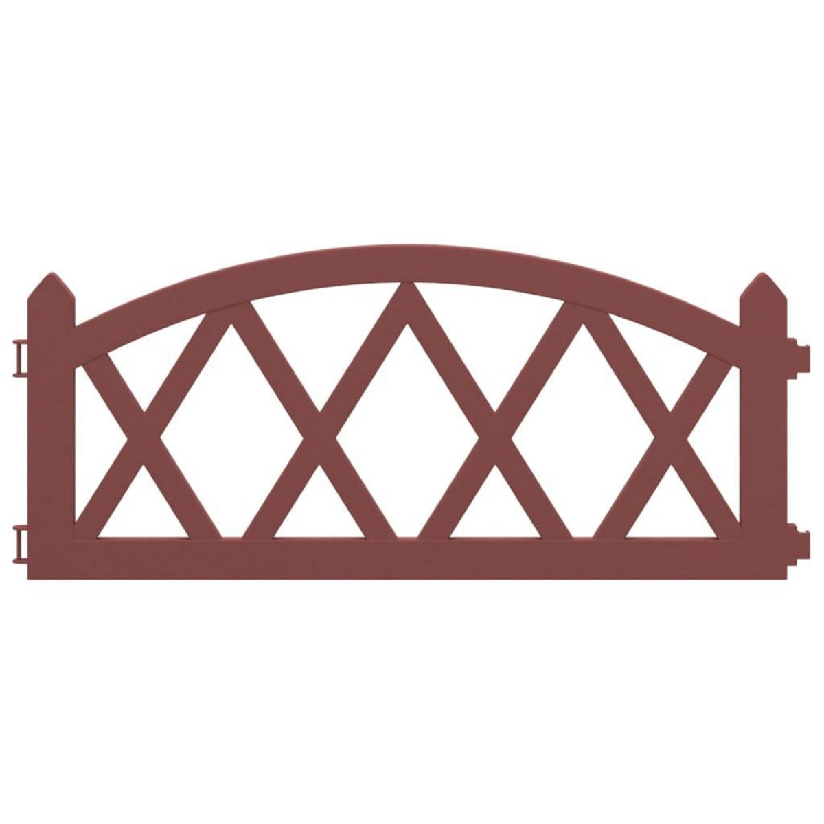 VIDAXL Bordures de pelouse 17 pcs Rouge 10 m PP