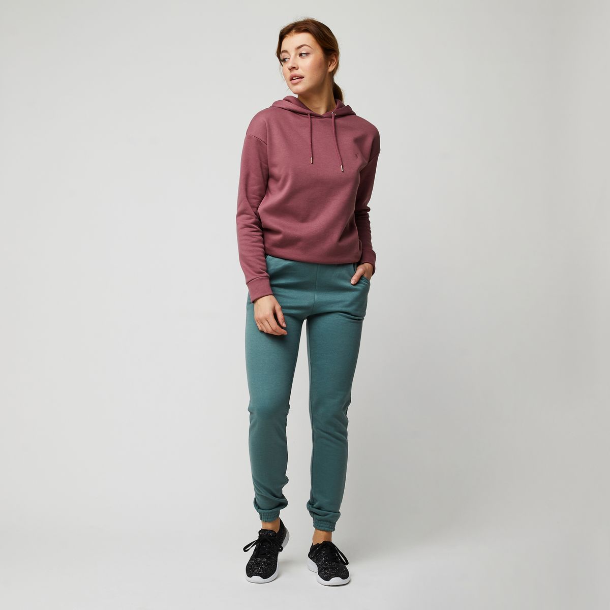 INEXTENSO Jogging élastique vert femme