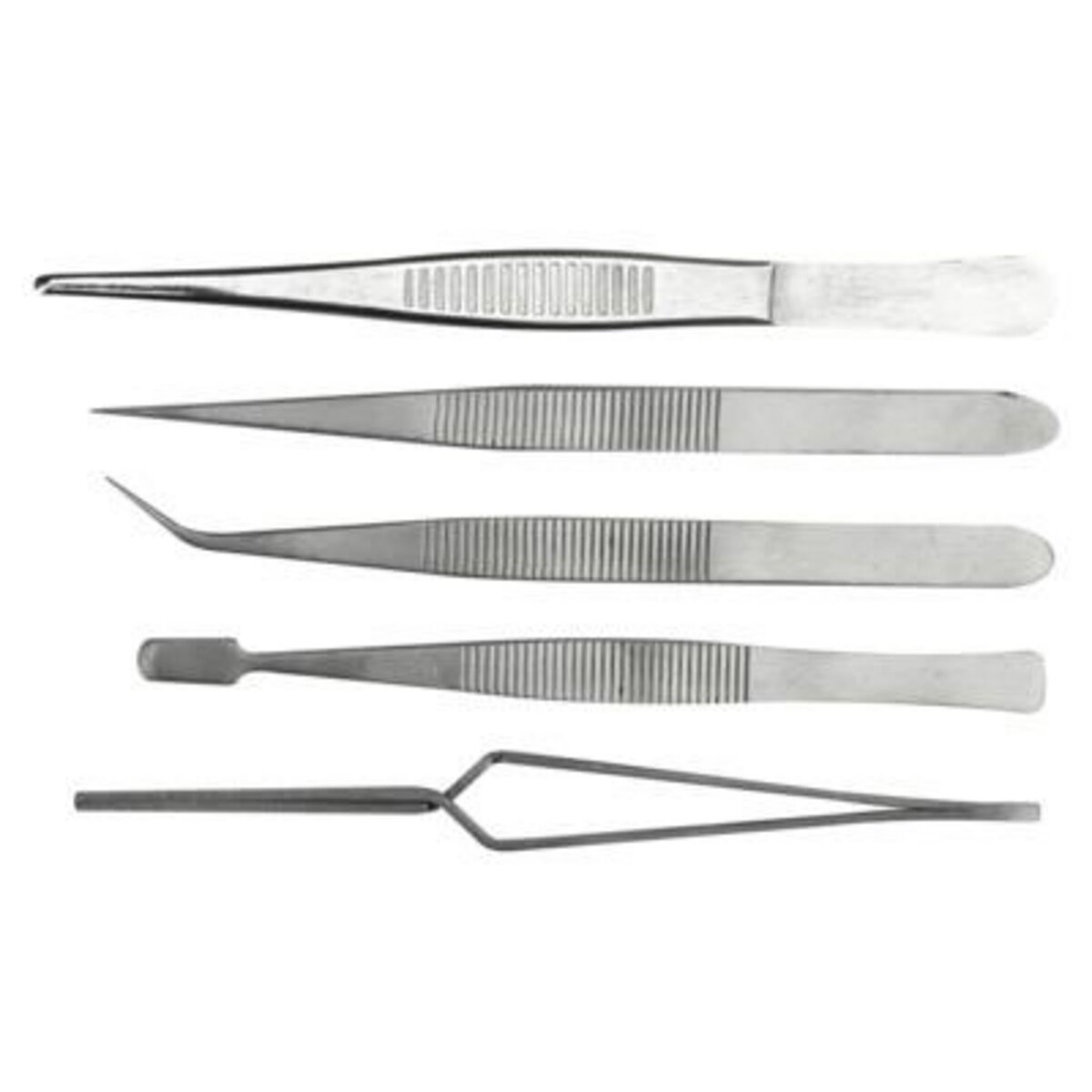 MAXICRAFT Jeu de 5 pinces brucelles courtes