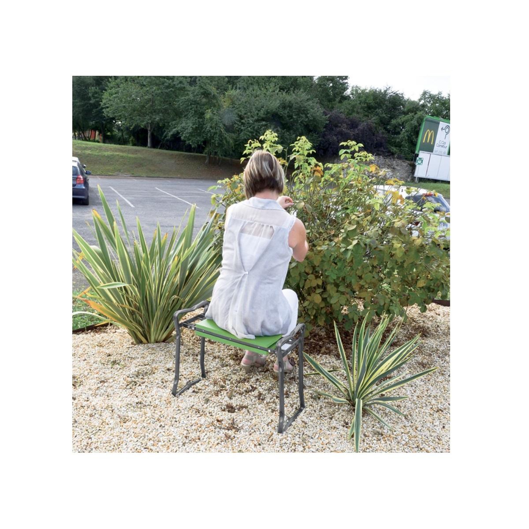 Voir la diapositive 5 : Ribimex Tabouret pliant vert - pragen