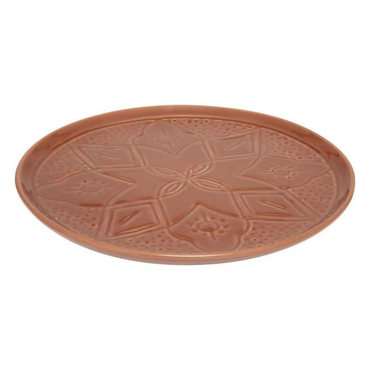 SECRET DE GOURMET Lot de 6 Assiettes Plates  Sienna  27cm Terracotta