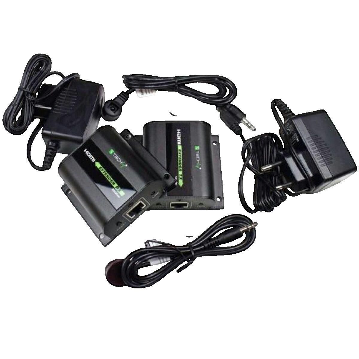 TECHLY Émetteur et récepteur audio/vidéo Techly Full HD 1080p compact