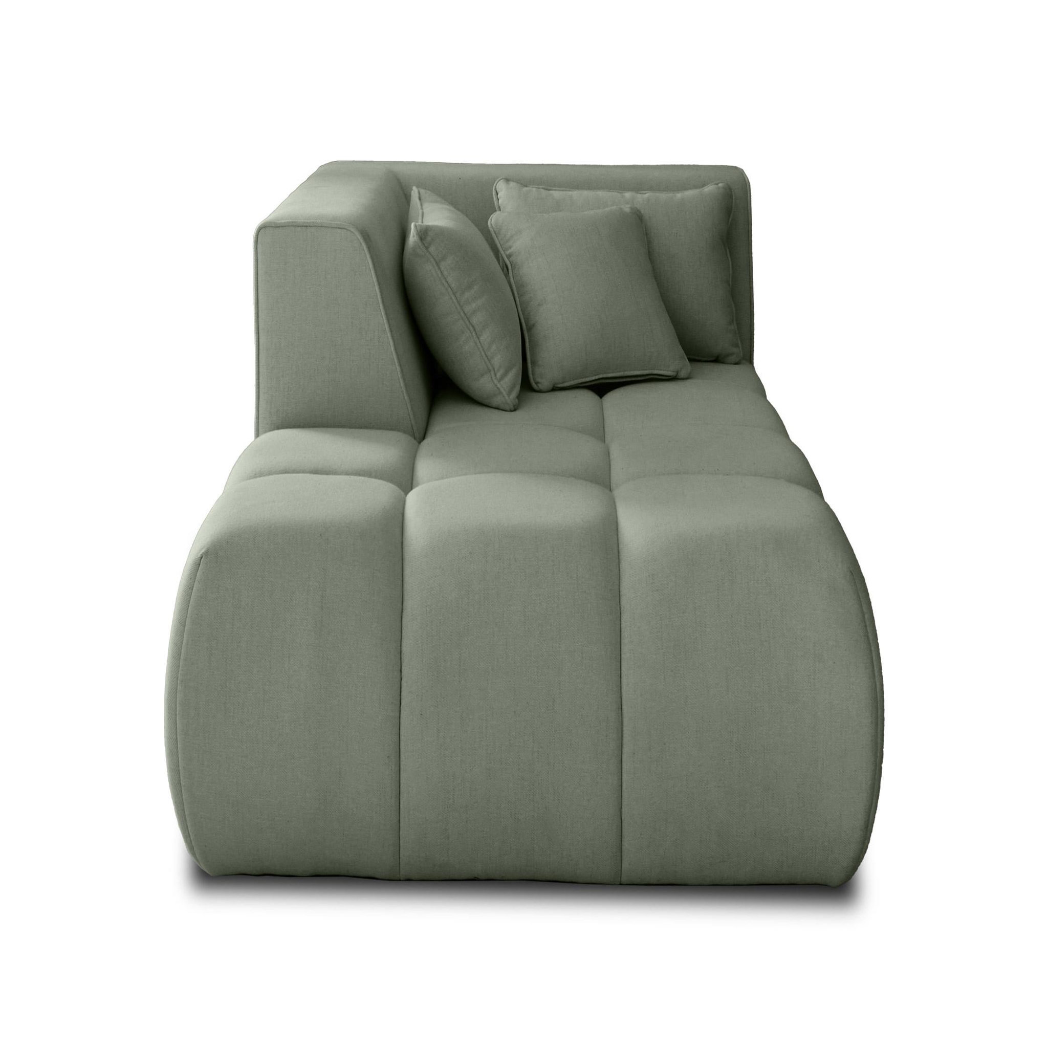 Voir la diapositive 5 : LISA DESIGN Caracas - module d'assise méridienne gauche - en tissu