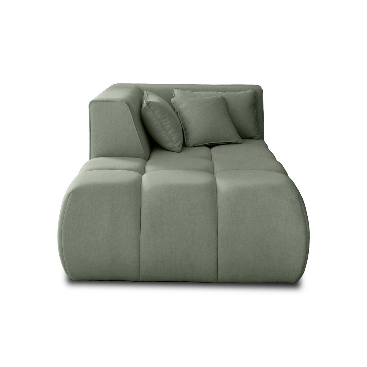 LISA DESIGN Caracas - module d'assise méridienne gauche - en tissu