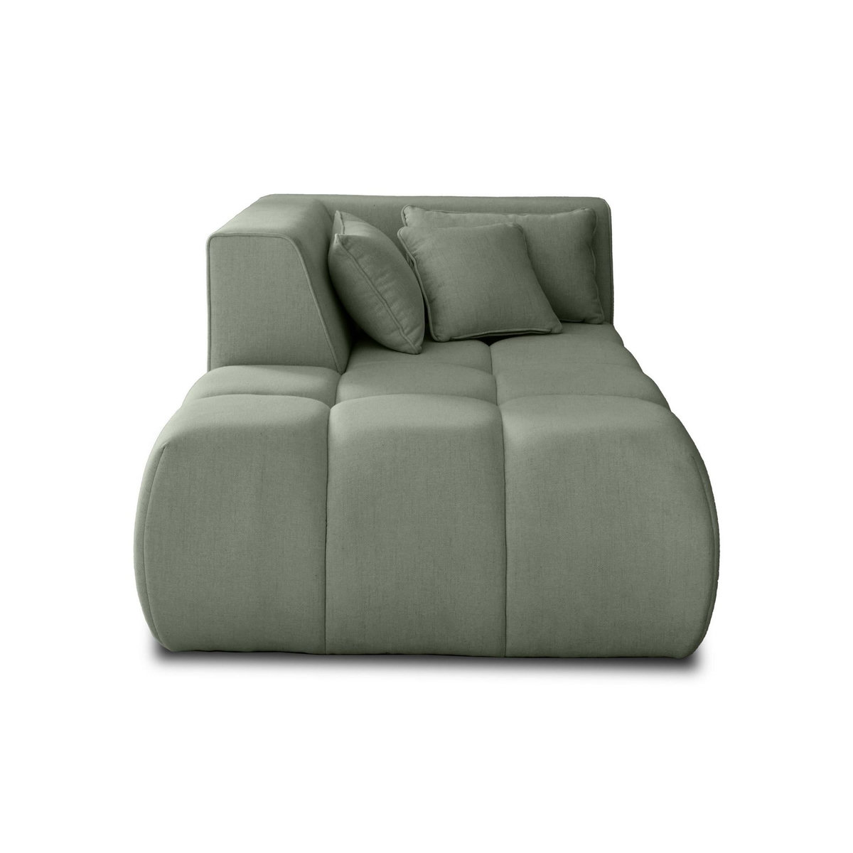LISA DESIGN Caracas - module d'assise méridienne gauche - en tissu