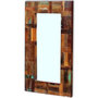 Voir la diapositive 2 : VIDAXL Miroir Bois de recuperation massif 80x50 cm