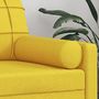 Voir la diapositive 5 : VIDAXL Coussins decoratifs lot de 2 Jaune clair Ø15x50 cm Tissu