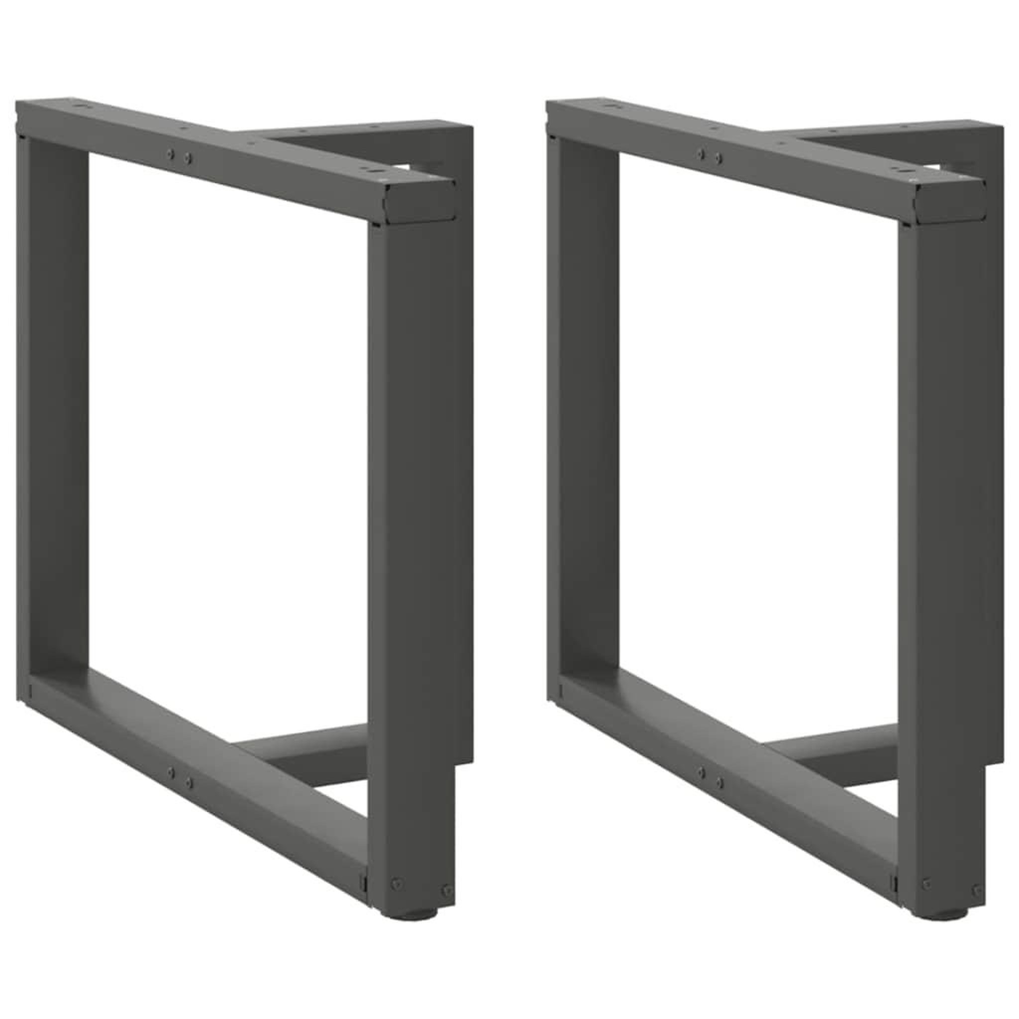 VIDAXL Pieds de table a manger forme de T 2 pcs 100x35x(72-73)cm acier