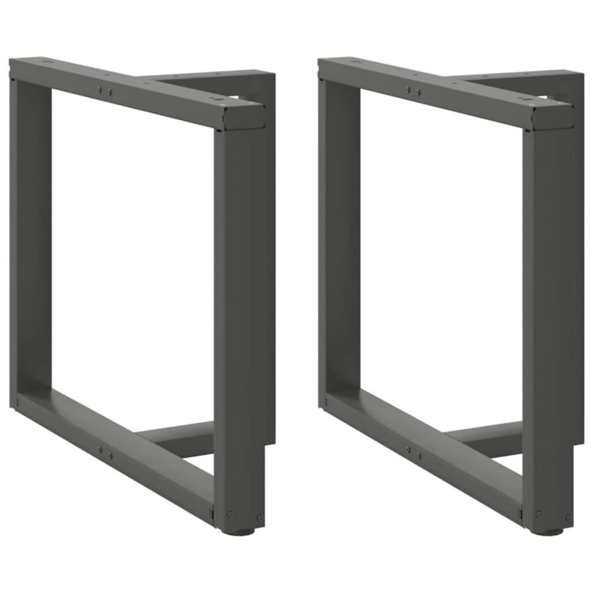 VIDAXL Pieds de table a manger forme de T 2 pcs 100x35x(72-73)cm acier