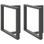 Voir la diapositive 1 : VIDAXL Pieds de table a manger forme de T 2 pcs 100x35x(72-73)cm acier